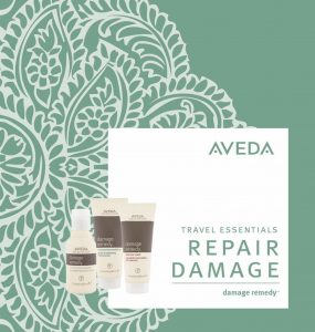 aveda travel size essentials at the retreat hair salon and spa farnham, surrey