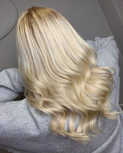 platinum blonde hair colour at the retreat hair salon and spa farnham